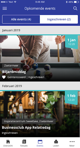 Businessclub App Screen 3