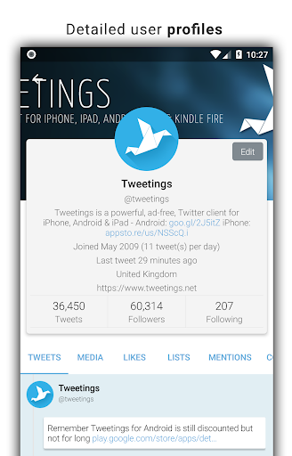 Tweetings Twitter 9.0.0 APK poster-2