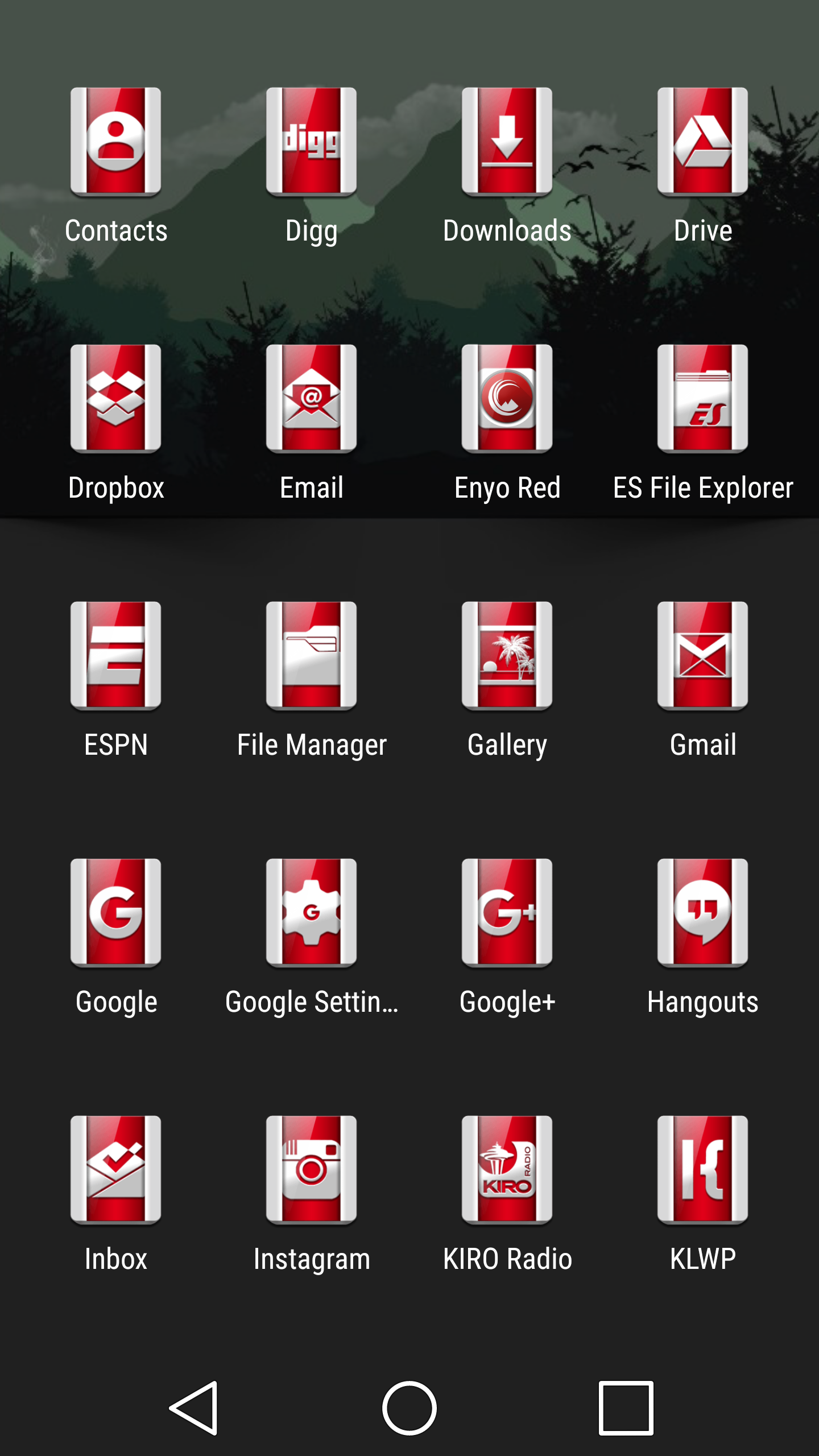 Android application Carter Red - Icon Pack screenshort