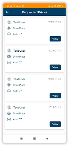 mCarFix Mechanics App Screen 2