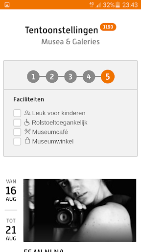 Tentoonstellingsagenda-app Screen 3