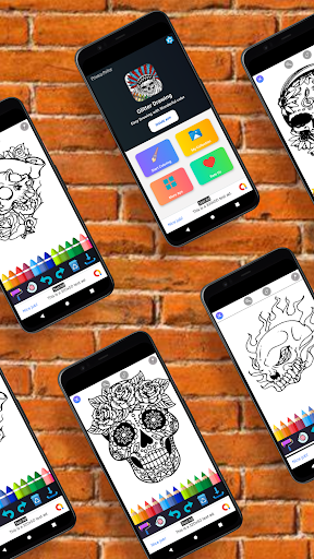 Skull Coloring Book Screen 2