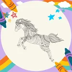 Cover Image of Descargar Coloring Book: Horse Mandala  APK