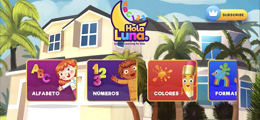 Android application Hola Luna: Spanish for kids screenshort