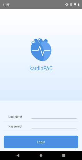 Android application kardioPAC for study screenshort