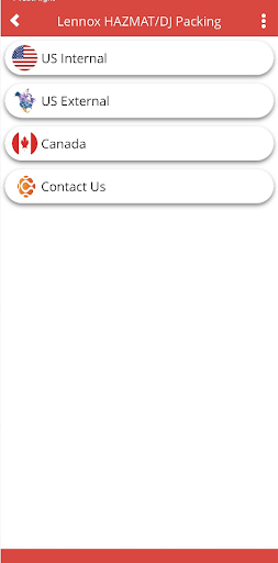 Android application Lennox HAZMAT/DG Packing screenshort
