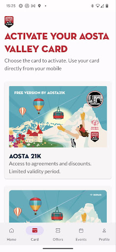 Aosta Valley Card Screen 3