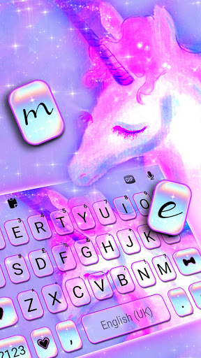 Galaxy Dreamy Unicorn Keyboard Screen 2