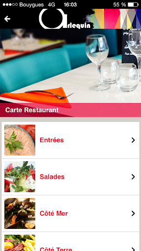 Restaurant LArlequin Screen 2