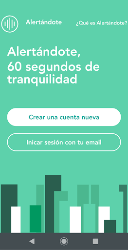 Android application Alertándote Alerta Sísmica screenshort