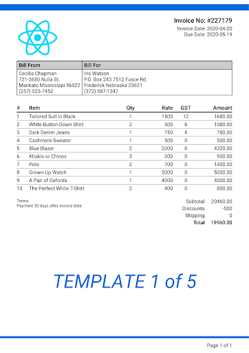 Invoice Generator 7