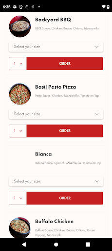 Quatros Pizza Screen 2
