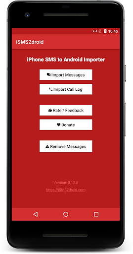 Android application iSMS2droid - iPhone SMS Import screenshort