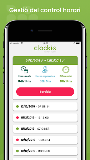 Android application Clockio screenshort