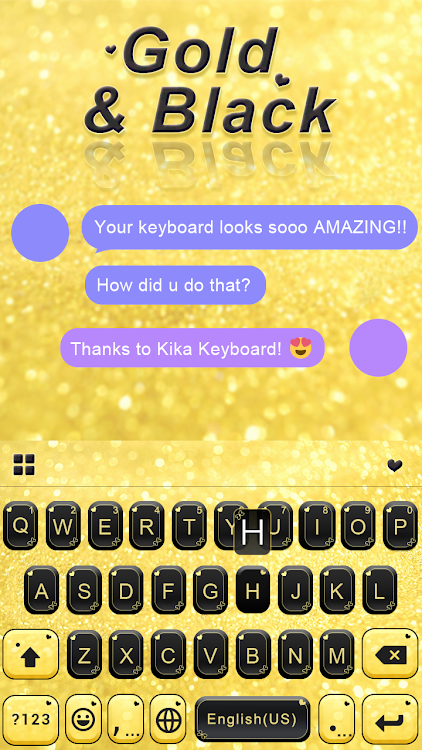 Gold & Black Keyboard Theme - 8.0 - (Android)