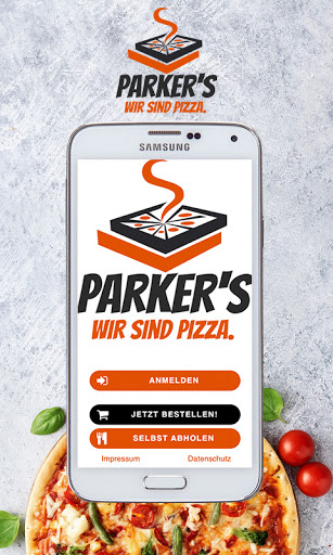 Android application Parkers Pizza screenshort