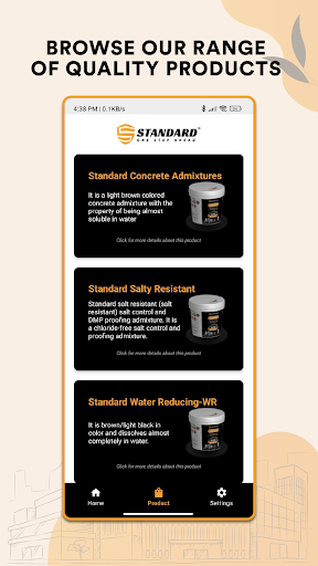 Standard Products Screen 3