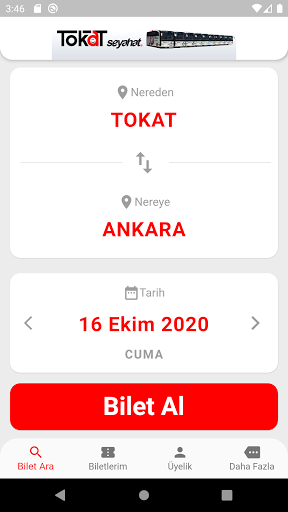 Android application Tokat Seyahat screenshort