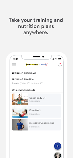 Screenshot of FitnessU and iRock Fitness