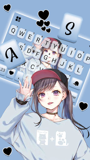 Anime Girl Blue Theme Screen 2
