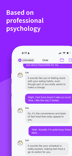 CounselCat - Therapy Chatbot Screen 2
