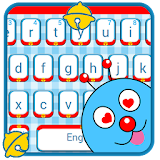 Cute Blue Cartoon Cat Keyboard Theme icon