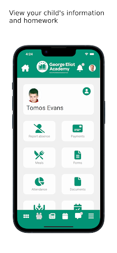 George Eliot Academy App Screen 3