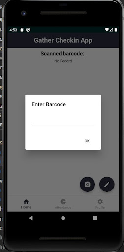 Android application Gather Checkin screenshort