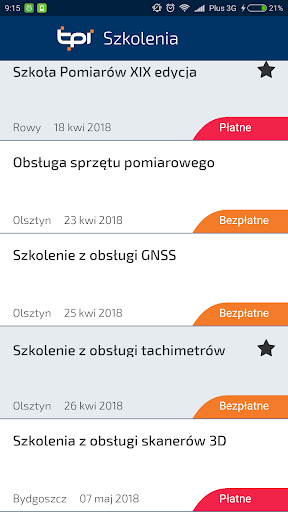 Android application TPI Events screenshort