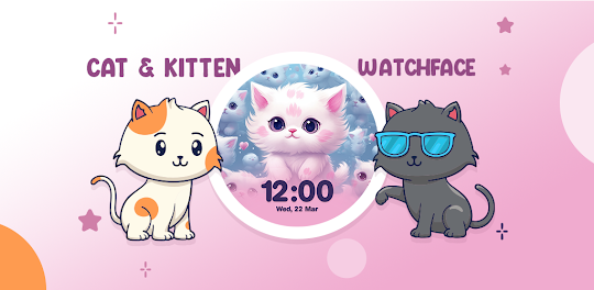 Cat & Kitten WatchFace Wear OS