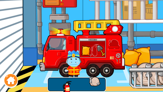 Children's Fire Truck Game - F