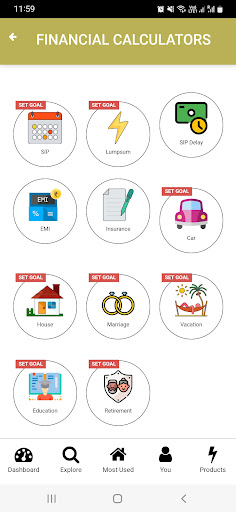 Android application Quete Financial Services screenshort
