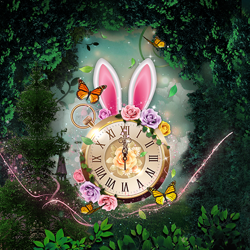 Fantasy Rabbit Clock-Wallpaper logo