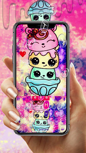 Android application Cute Colorful Cake Keyboard Th screenshort