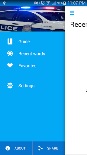 Android application Police Dictionary screenshort