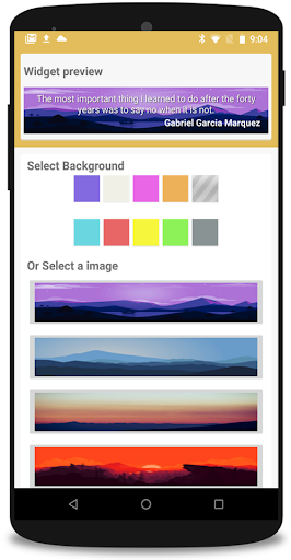 Quote of the Day (Widget) Screen 2