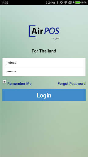 Android application AirPOS by GHL Thailand screenshort