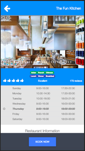 Weeloy Restaurant Reservation Screen 2