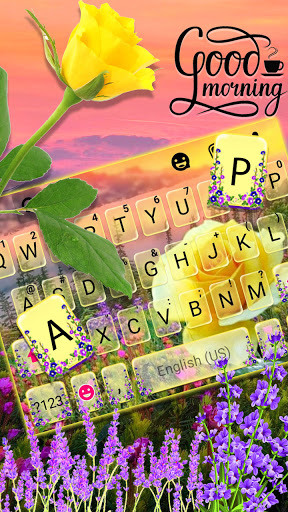 Good Morning Rose Keyboard Bac Screen 2