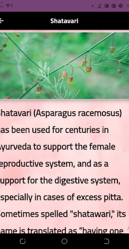 Android application medicinal herbs screenshort