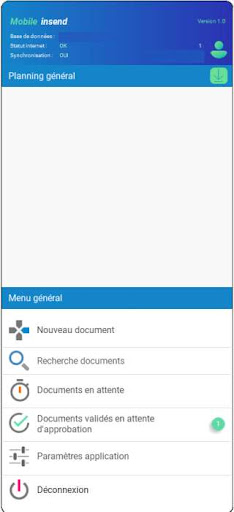 Android application Mobile Insend screenshort