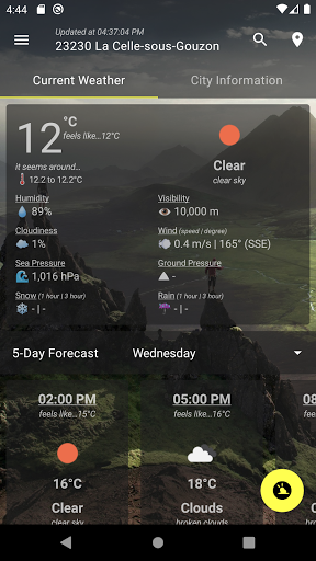 Android application Furcaster screenshort