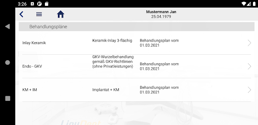 Android application LinuDent Concept screenshort