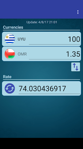 Android application UYU Peso x Omani Rial screenshort