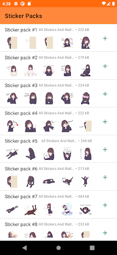 Android application Anime Stickers - WAStickerApps screenshort