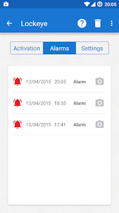 Lockeye : Wrong password alarm Screenshot