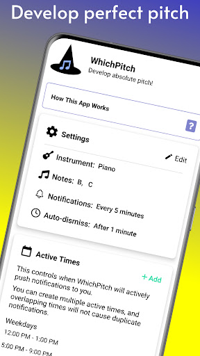 Android application WhichPitch: Gain Perfect Pitch screenshort