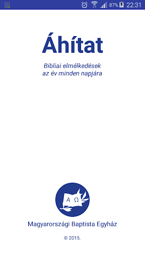 Android application Áhítat screenshort