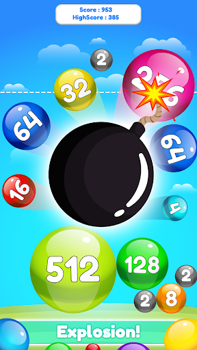 Ball Merge 2048 Game Screen 2