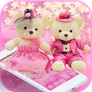 Cute Pink Teddy Bear Blooms Theme  Icon